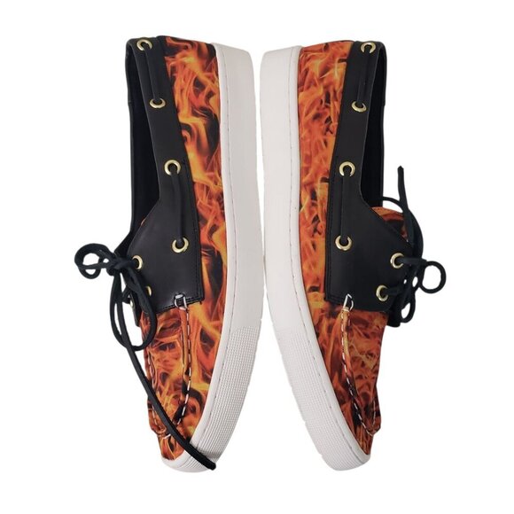 Loudmouth Flames Sailor Boat Style Loafers - Picture 9 of 11
